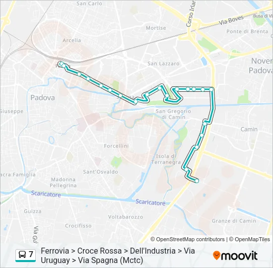 7 Bus Line Map