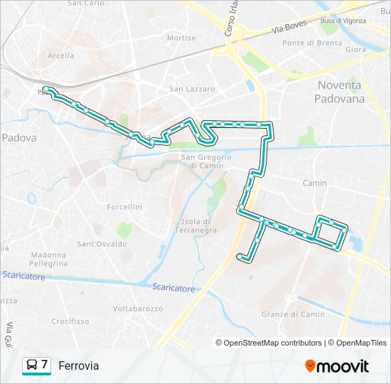 7 Bus Line Map