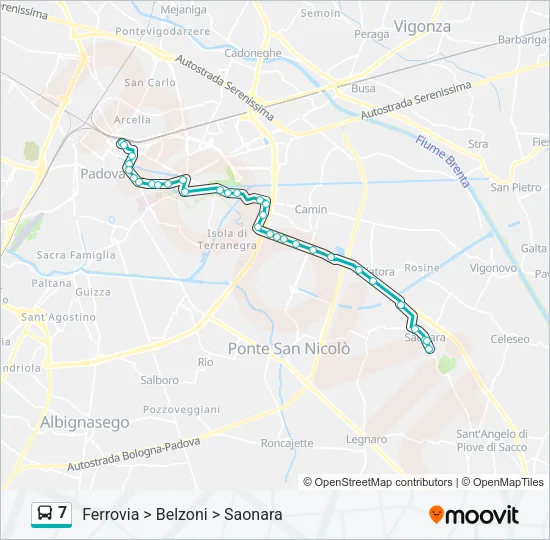 7 Bus Line Map