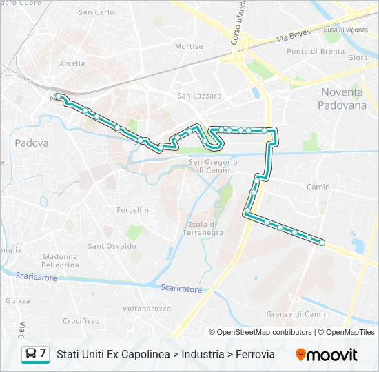 7 Bus Line Map
