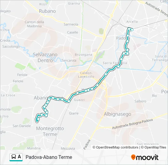Percorso linea  A