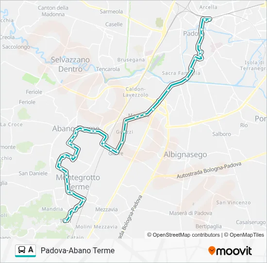 Percorso linea  A
