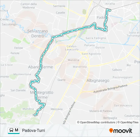 M Bus Line Map