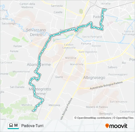 M Bus Line Map