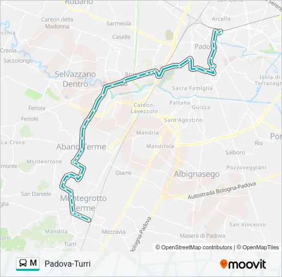 M Bus Line Map