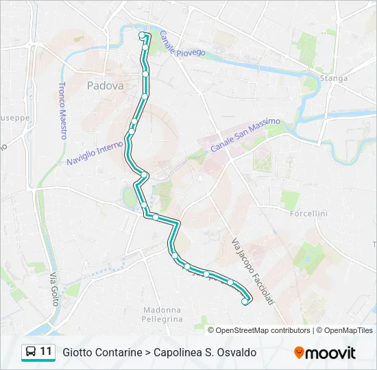 11 Bus Line Map