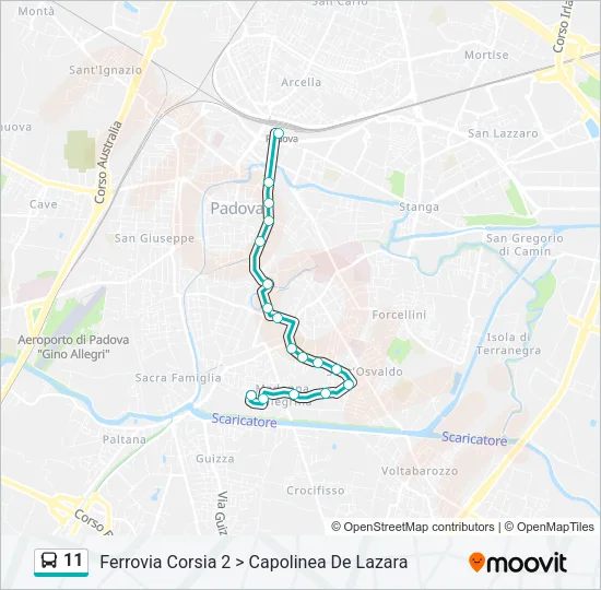 11 Bus Line Map