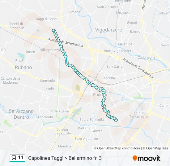 11 Bus Line Map