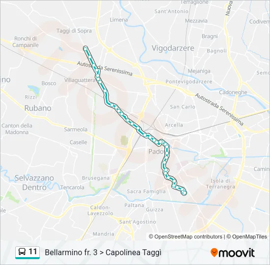 11 Bus Line Map