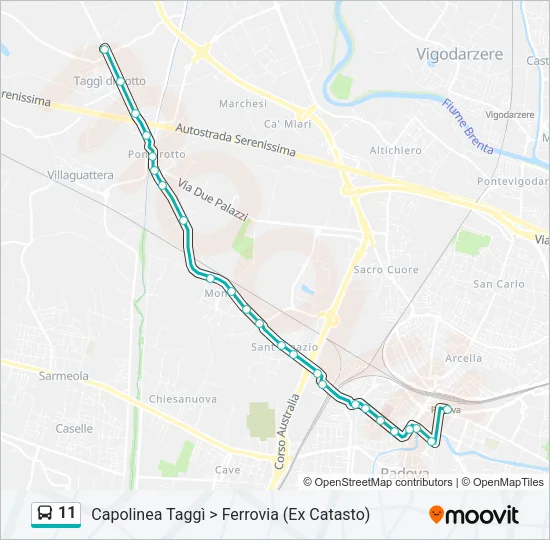 11 Bus Line Map