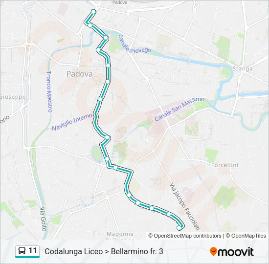 11 Bus Line Map