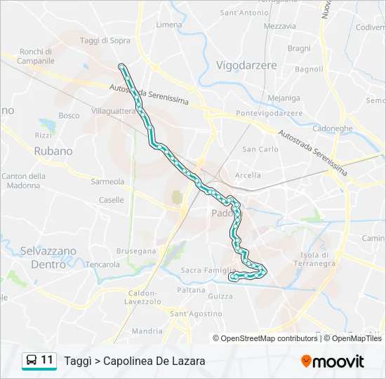 11 Bus Line Map