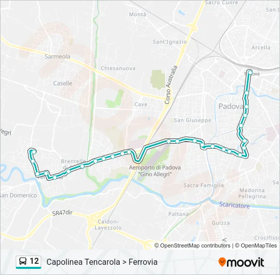 12 Bus Line Map
