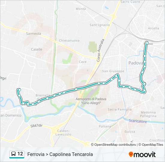 12 Bus Line Map