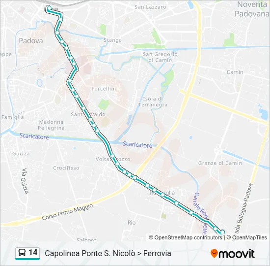14 Bus Line Map