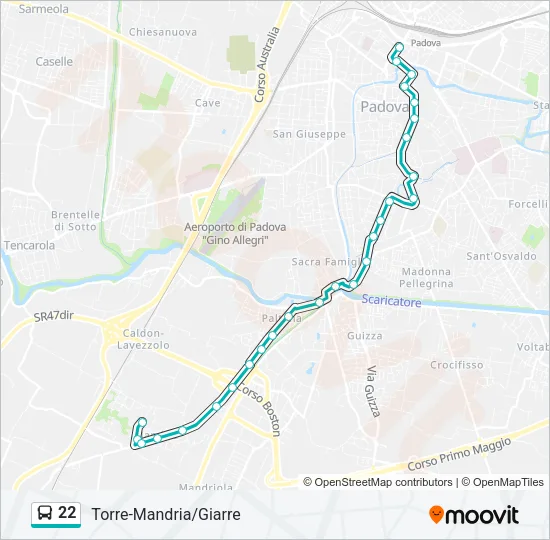 22 Bus Line Map