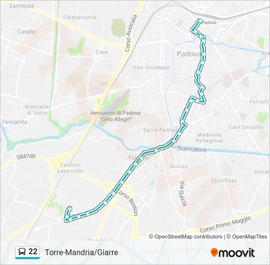 22 Bus Line Map