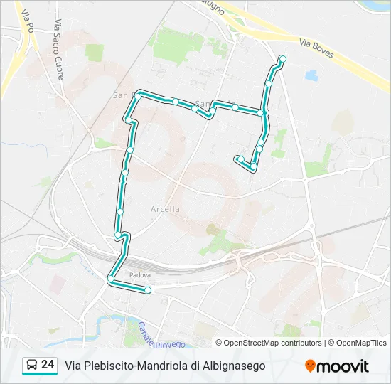 24 Bus Line Map