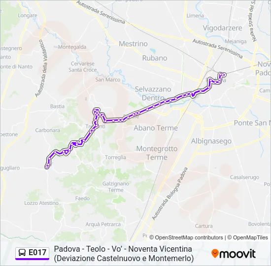 E017 Bus Line Map