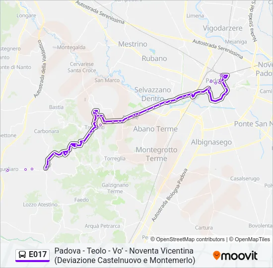 E017 Bus Line Map