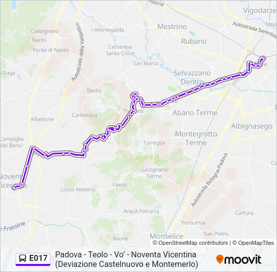 E017 Bus Line Map