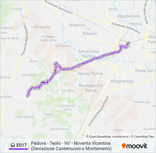 E017 Bus Line Map