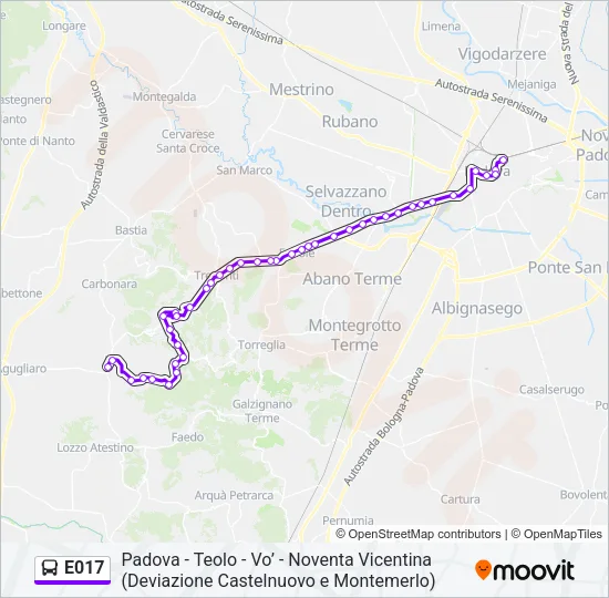 E017 Bus Line Map