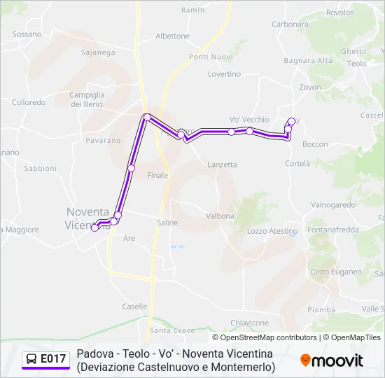 E017 Bus Line Map