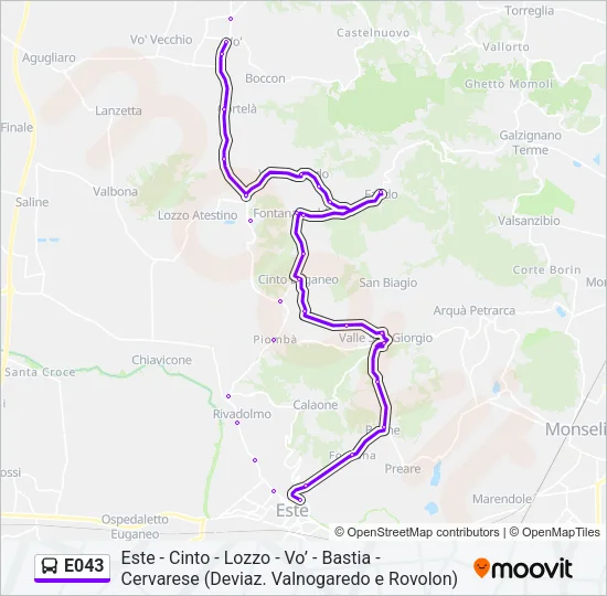 E043 Bus Line Map