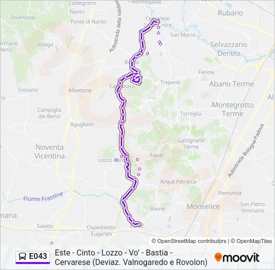 E043 Bus Line Map