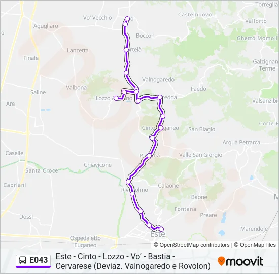 E043 Bus Line Map
