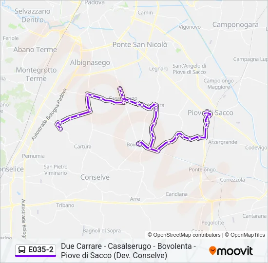 E035-2 Bus Line Map