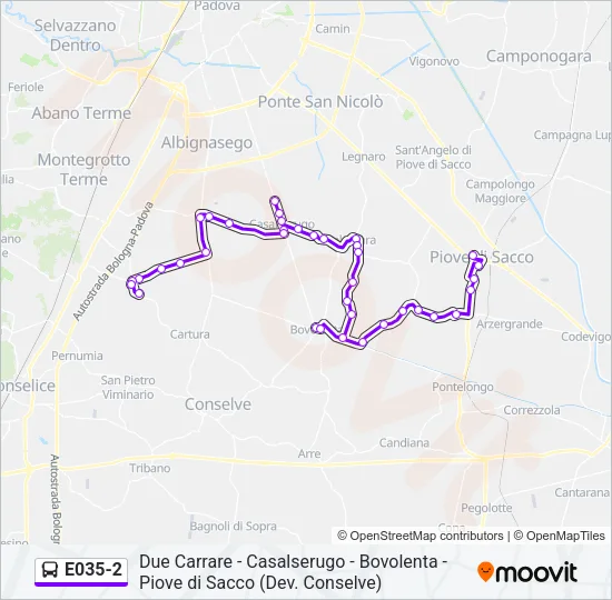 E035-2 Bus Line Map
