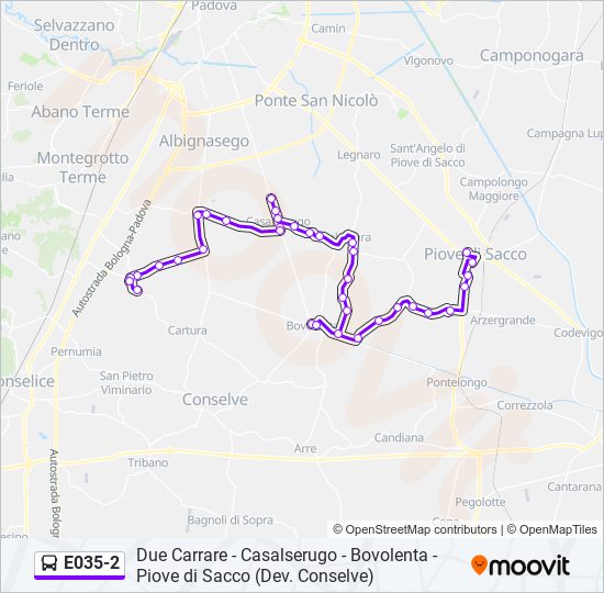 E035-2 bus Line Map