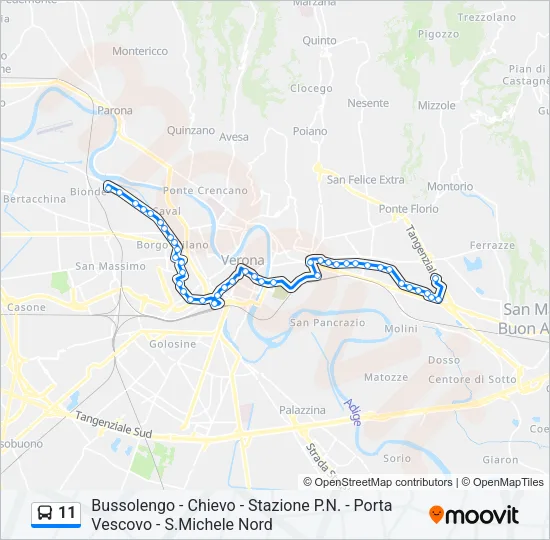 11 Bus Line Map