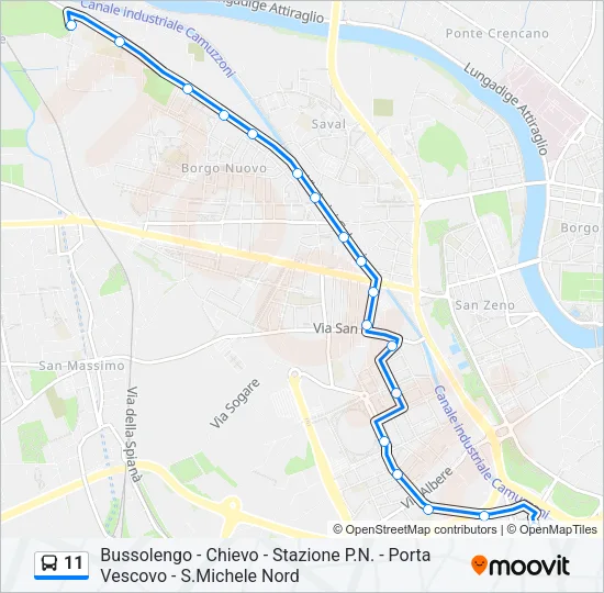 11 Bus Line Map