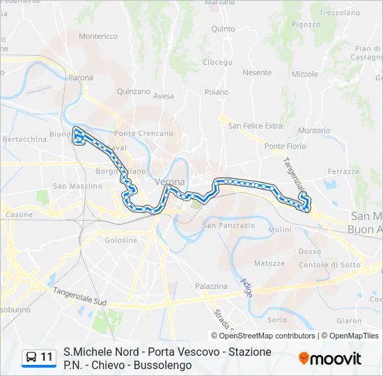 11 Bus Line Map
