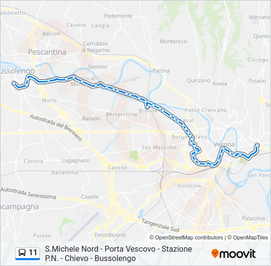 11 Bus Line Map
