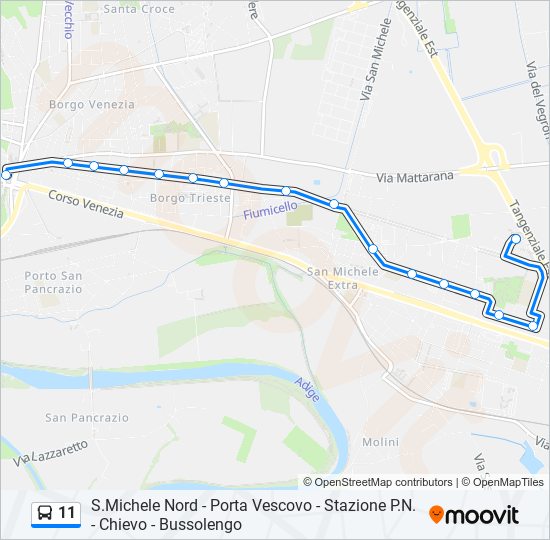 11 bus Line Map