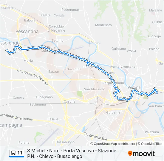 11 Bus Line Map