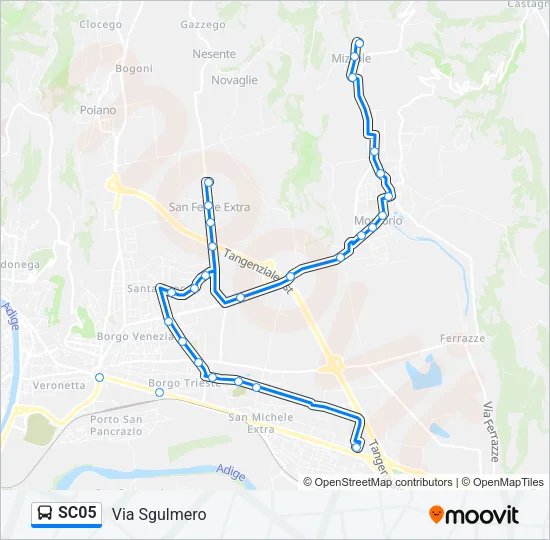SC05 Bus Line Map