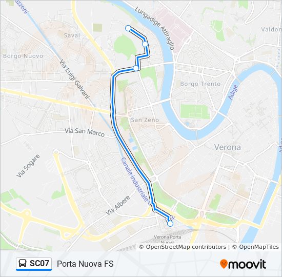 SC07 bus Line Map