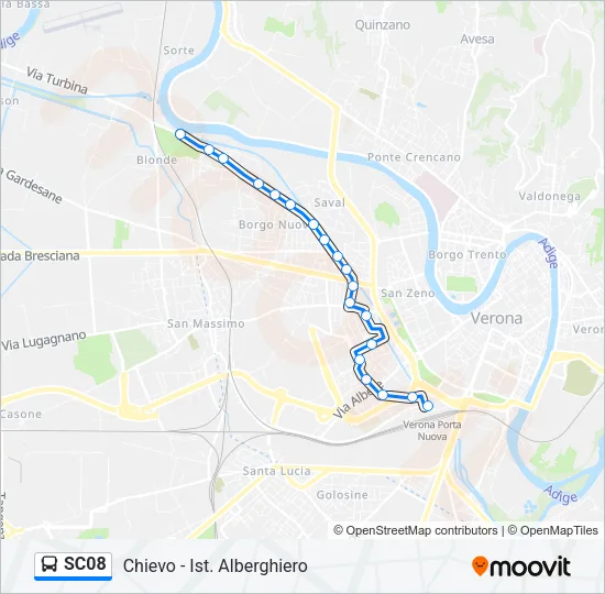 SC08 Bus Line Map