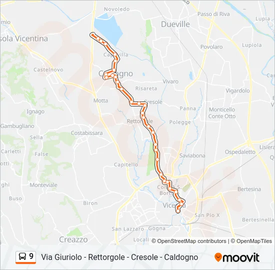 9 Bus Line Map