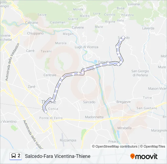 2 Bus Line Map