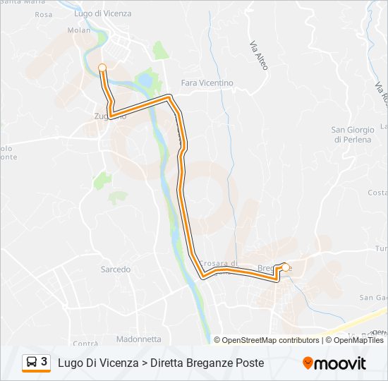 3 bus Line Map