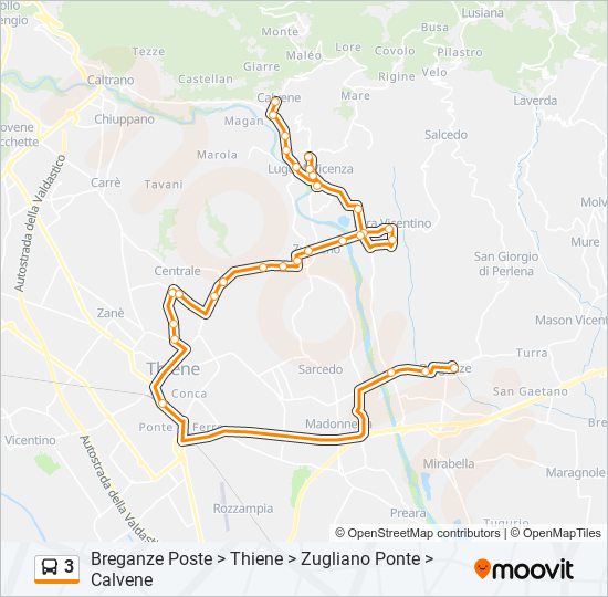 3 bus Line Map