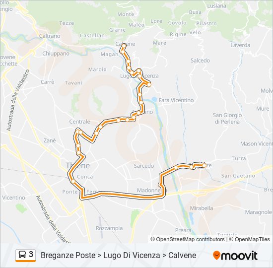 3 bus Line Map