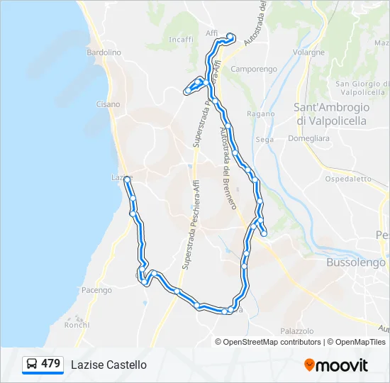 479 Bus Line Map