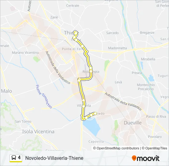 4 Bus Line Map